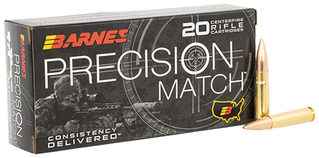 [716876300228] Barnes Bullets 32134 Precision Match  300Blackout 220gr Match Burner OTM BT 20 Per Box/10 Case