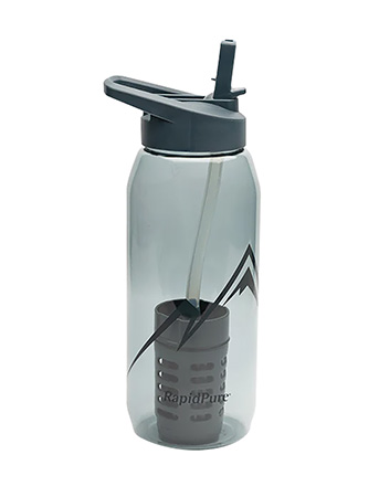 [707708101236] RapidPure 01600123 Purifier + Plastic Bottle 3.5" x 3.5" x 9.5", Includes Ultralight Straw