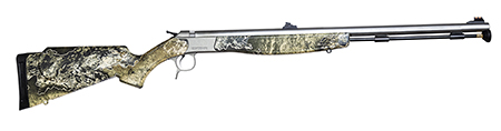 [043125020409] CVA PR2040S Optima V2 50 Cal 209 Primer 26" Stainless Fluted Barrel, Drilled  &  Tapped Stainless Steel Receiver, Fixed Realtree Excape Synthetic Stock, Fiber Optic Sights