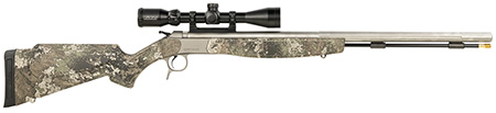 [043125260225] CVA PR6022SSC Optima V2 50 Cal 209 Primer 26" Stainless Fluted Barrel, Drilled  &  Tapped Stainless Steel Receiver, Fixed TrueTimber Strata Synthetic Stock, KonusPro3-9x40mm BDC Scope