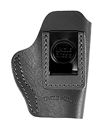 [810102212290] Uncle Mikes-leather(1791) UMIWB1MBLA Inside the Waistband  IWB Size 01 Matte Black Leather Belt Clip Fits Walther PPK Right Hand
