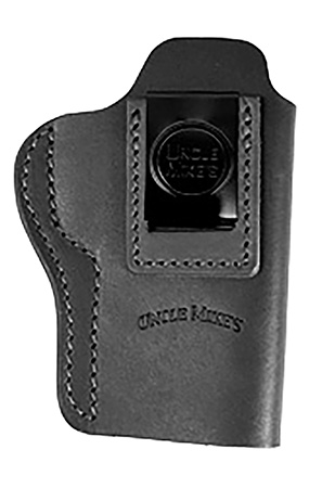 [810102212375] Uncle Mikes-leather(1791) UMIWB5MBLA Inside the Waistband  IWB Size 05 Matte Black Leather Belt Clip Fits Sig P320 Right Hand