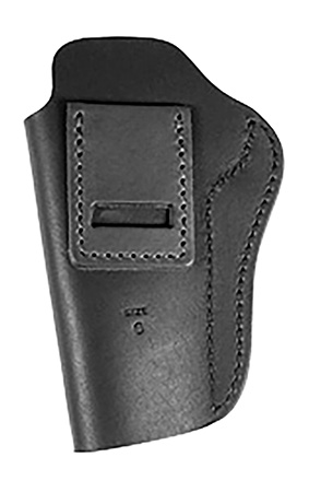 [810102212399] Uncle Mikes-leather(1791) UMIWB6MBLA Inside the Waistband  IWB Size 06 Matte Black Leather Belt Clip Fits 1911 5" Right Hand