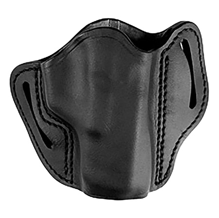 [810102212436] Uncle Mikes-leather(1791) UMOWB2MBLR Outside The Waistband Holster OWB Size 02 Matte Black Leather Belt Slide Fits Glock 17/19 Right Hand