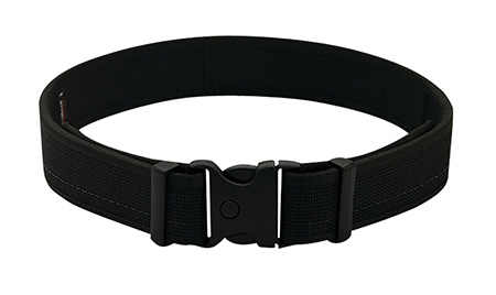 [810102212566] Uncle Mikes-leather(1791) BLTUM44/48MBL Deluxe Duty Gun Belt Matte Black Double Layer Nylon 44/48 2" Wide Buckle Closure