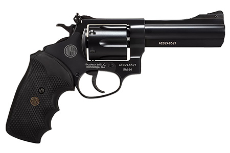 [725327633587] Rossi 2RM641 RM64  Medium Frame 357 Mag 6 Shot, 4" Black Steel Barrel, Cylinder  &  Frame, Black Textured Rubber Grip, Hammer Block Safety