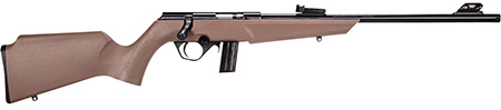 [754908321209] Rossi RB22L1611FDE RB22  Compact 22 LR 10+1, 16" Matte Black Button Rifled Free Floating Steel Barrel, Matte Black Stainless Steel Receiver, Flat Dark Earth Monte Carlo Stock, Right Hand