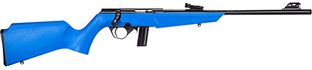 [754908321407] Rossi  RB22  Compact 22 LR 10+1, 16" Matte Black Button Rifled Free Floating Steel Barrel, Matte Black Stainless Steel Receiver, Blue Monte Carlo Stock, Right Hand