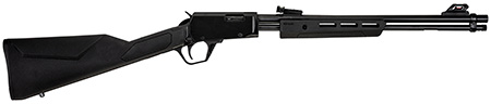 [754908297306] Rossi  Gallery  Pump 22 WMR 12+1 20", Black, Polished Steel Barrel/Rec, Synthetic Stock, Fiber Optic Sights
