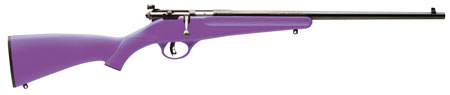 [062654137839] Savage Arms 13783 Rascal  Youth 22 LR 1rd 16.13" Matte Black Sporter Barrel, Matte Black Carbon Steel Receiver, Purple Fixed Synthetic Stock, Right Hand
