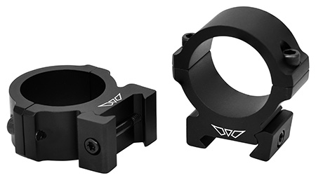 [656813113330] Warne V614M Horizontal Rings Vapor Matte Black 30mm Medium 0 MOA