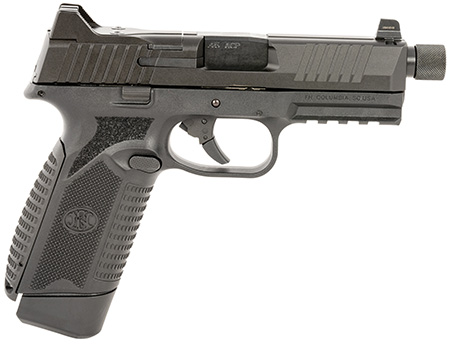 [845737015664] FN 66101383 545 Tactical 45 ACP 15+1/18+1 4.71" Black Target Crown/Threaded Steel Barrel, Black PVD Optic Cut/Serrated Steel Slide  &  Polymer Frame w/Picatinny Rail, Ambidextrous