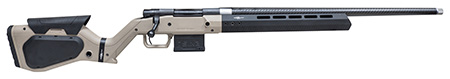 [682146879650] Howa HHERA65CCFTAN M1500 Hera 6.5 Creedmoor 5+1 24" Carbon Fiber Threaded Barrel, Black Rec, Tan  &  Black Hera H7 Chassis Stock