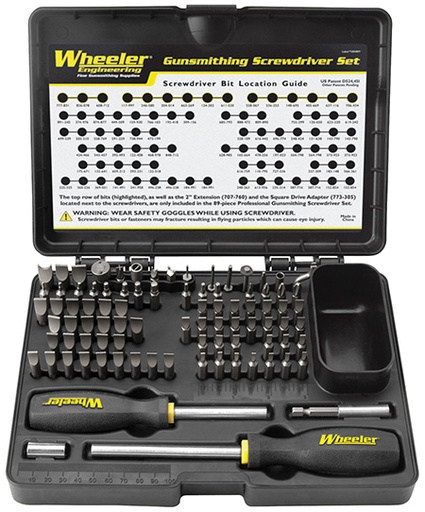 [661120747055] Wheeler 4001008 Pro Gunsmithing Screwdriver Set Black 89 Pieces
