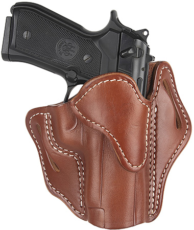 [816161026403] 1791 Gunleather ORBH23CBRR BH2.3 Optic Ready OWB Size 2.3 Classic Brown Leather Belt Slide Compatible w/Glock 17/20/21/22/31/34/35/40/41/Sig Sauer P220/P226  Right Hand