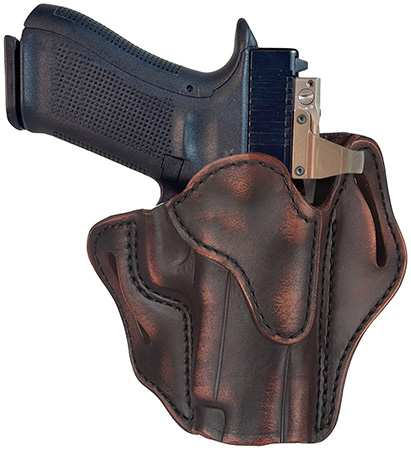 [816161026441] 1791 Gunleather ORBH23VTGR BH2.3 Optic Ready OWB Size 2.3 Vintage Leather Belt Slide Compatible w/Glock 17/20/21/22/31/34/35/40/41/ Ruger 95/American Right Hand