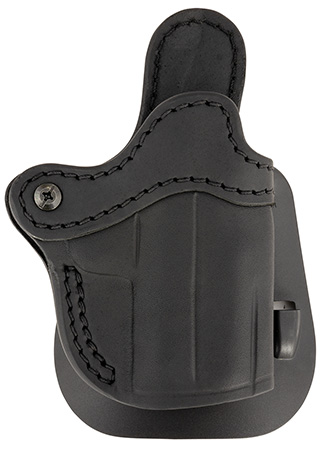 [816161029671] 1791 Gunleather ORPDHCSBLR Paddle Holster Optic Ready OWB Size Compact Black Leather Compatible w/Glock 43/Taurus GX4/Sig P365, Paddle Mount, Right Hand