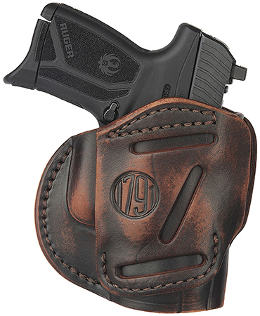 [816161023099] 1791 Gunleather 3WH4VTGA 3-Way  IWB/OWB Size 04 Vintage Leather Belt Loop Fits Springfield XD Fits Walther PPS Fits Springfield XDS Fits Taurus G2C Ambidextrous Hand