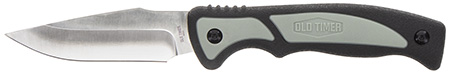 [661120107439] Old Timer 1137140 Trail Boss  3.70" Fixed Caper Plain Stainless Steel Blade 5.25" TPE Handle Includes Sheath
