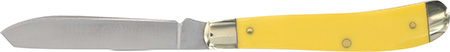 [661120652892] Old Timer 1180011 Gunstock Trapper 3" Plain Stainless Steel Blade Yellow