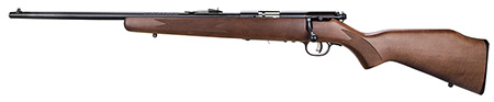 [062654507014] Savage Arms 50701 Mark II GL Full Size 22 LR 10+1 21" Matte Black Sporter Barrel, Matte Black Drilled  &  Tapped Carbon Steel Receiver, Satin Brown Fixed Wood Stock, Left Hand