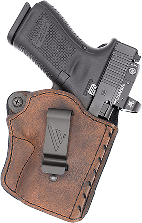 [682863602548] Versacarry CFD2112 Comfort Flex Deluxe IWB Size 02 Brown Leather Belt Clip Right Hand
