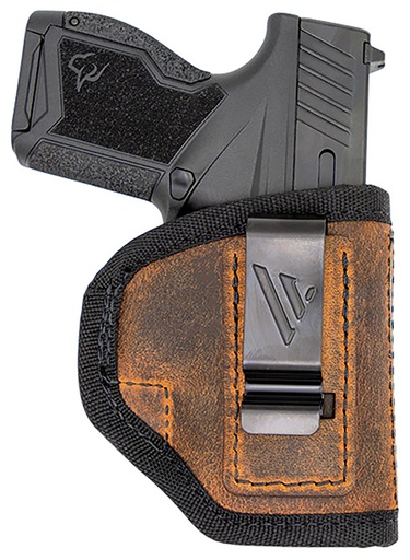 [687121355402] Versacarry RA2111 Ranger  IWB Size 01 Brown Polymer Leather Belt Clip