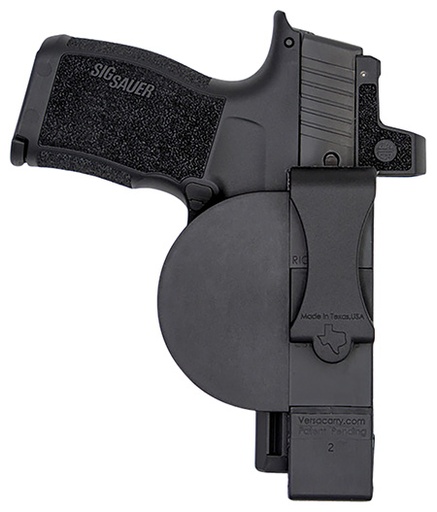 [794504053432] Versacarry 9XS Zerobulk  IWB Size Extra Small Black Resin Belt Clip Fits 3" Barrel Ambidextrous