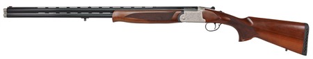 [796167791461] Iver Johnson Arms IJ600410LW28S IJ600 Lightweight Full Size 410 Gauge Break Open 3" 2rd 28" Black Over/Under Vent Rib Barrel, Silver Engraved Aluminum Receiver, Fixed Walnut Wood Stock, Ambidextrous
