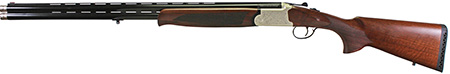 [796167791461] Iver Johnson Arms IJ600410LW28S IJ600 Lightweight Full Size 410 Gauge Break Open 3" 2rd 28" Black Over/Under Vent Rib Barrel, Silver Engraved Aluminum Receiver, Fixed Walnut Wood Stock, Ambidextrous