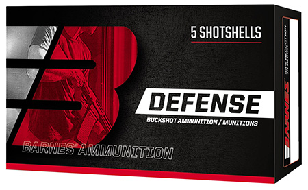 [716876122103] Barnes Bullets 32012 Defense  12Gauge 2.75" 21Pellets 4Buck Shot 5 Per Box/20 Case