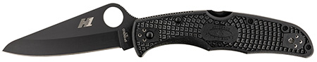 [716104014262] Spyderco C91PBBK2 Pacific Salt 2 3.78" Folding Drop Point Plain Black H2 Steel Blade/ Black Textured FRN Handle
