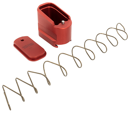 [853465008223] Shield Arms SAS15ME5RED Magazine Extension  5rd Compatible w/ Shield Arms S15 Magazine, Red Anodized Aluminum