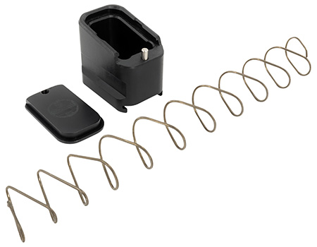 [853465008100] Shield Arms G19ME5BLK Magazine Extension  +5 Extended 9mm Luger/40 S&W 5rd Compatible w/Glock 19/23, Black Anodized Aluminum