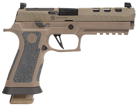 [798681665051] Sig Sauer 320X59DH3 P320 XFive DH3 9mm Luger 21+1 5" Black Bull Barrel, Coyote Cerakote DH3 Custom Works Optic Ready Slide, Coyote Cerakote DH3 SS Frame w/Picatinny Rail  &  Beavertail, Coyote TXG Grips