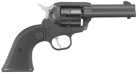 [736676020522] Ruger 2052 Wrangler  22 LR 6 Shot 3.75" Black Cerakote Steel Barrel, Black Cerakote Aluminum Frame, Black Cerakote Cylinder, Black Checkered Polymer Grip, Transfer Bar Safety, Exposed Hammer