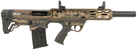 [643477864043] Gforce Arms GFY1USBNZ GFY-1  12 Gauge 3" 5+1 18.50", Burnt Bronze American Flag, Bullpup with Pistol Grip Stock, Picatinny Rail with Flip Up Sights