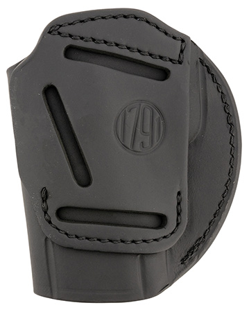 [810102210463] 1791 Gunleather 3WH6SBLA 3-Way  IWB/OWB Size 06 Black Leather Belt Loop Fits Beretta 92 Fits Walther PPQ Fits Sig P320 Ambidextrous Hand