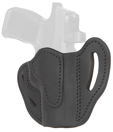 [810102212115] 1791 Gunleather ORBHCMAXSBLR BHC MAX Optic Ready OWB Compact Stealth Black Leather Belt Slide Compatible w/Sig P365 XL/Glock 48 Right Hand