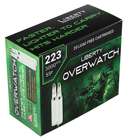 [691835874111] Liberty Ammunition LAOW223553000 OverWatch  223Rem 55gr 20 Per Box/50 Case