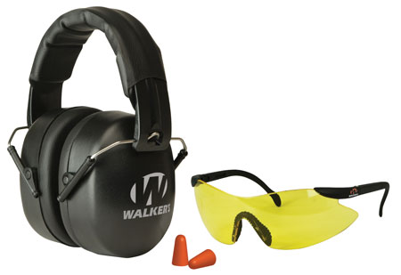 [888151000311] Walker's GWPFM3GFP EXT Range Shooting Muff Combo Kit Includes Foam Ear Plugs, 31 db Over the Head Shooting Muff, Sport Glasses w/Polycarbonate Lens