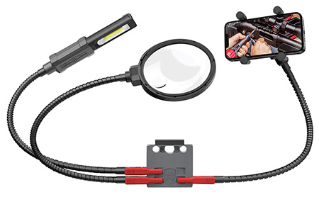 [813119014727] Real Avid AVMVACC Smart Mount  Quick-Connect, Includes Magnifying Glass, 180 Lumen Work Light, Cell Phone Holder