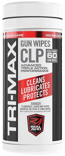 [813119014413] Real Avid AVCLPW-C60 Tri-Max CLP Gun Wipes-Canister