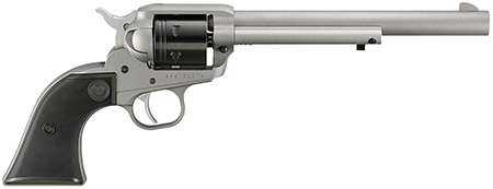 [736676020393] Ruger 2039 Wrangler  22 LR 6 Shot 7.50" Silver Cerakote Barrel  &  Frame, Black Cerakote Cylinder Black Checkered Polymer Grips