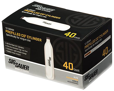 [798681537532] Sig Sauer Airguns AC1240 CO2 Cylinders Cartridges, 12 Grams, 40 Per Box