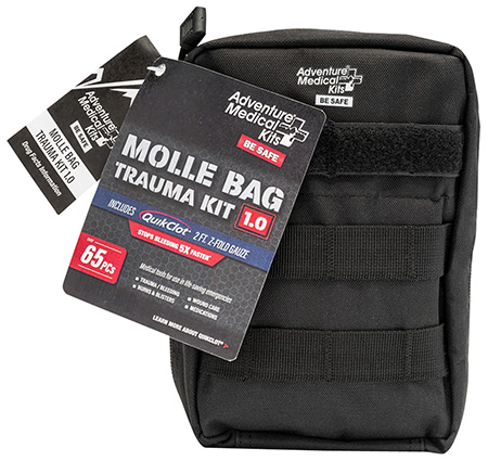 [707708002991] Adventure Medical Kits 20640299 MOLLE Bag Trauma Kit 1.0 Treats Injuries/Illnesses Black
