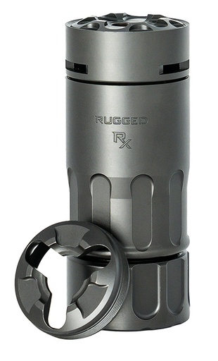 [859383006686] Rugged Suppressors RX001 RX Blast Diverter/Brake Black Nitride Stainless Steel, Dual Taper Locking System Adapter, Muzzle Caps Included