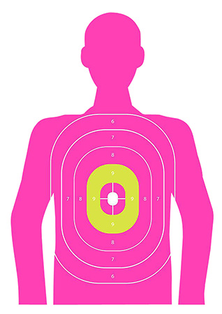 [026509068075] EZ-Aim 15653 In the Pink  Silhouette Paper Works w/Handgun/Shotgun/Airsoft Gun/BB Guns/Pellet Gun Pink 3 Pack