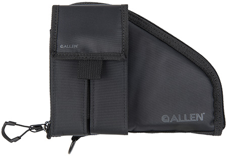 [026509067672] Allen 78-7 Pistol Case  W/Mag Pouch Black Nylon Fits Compact Handguns