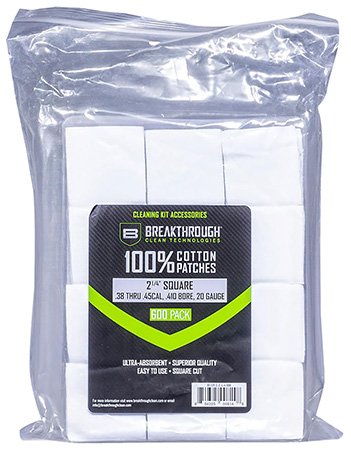 [854325008148] Breakthrough Clean BTCPS214600 Square Patches 38-45 Cal/.410-20 Gauge 600 pieces